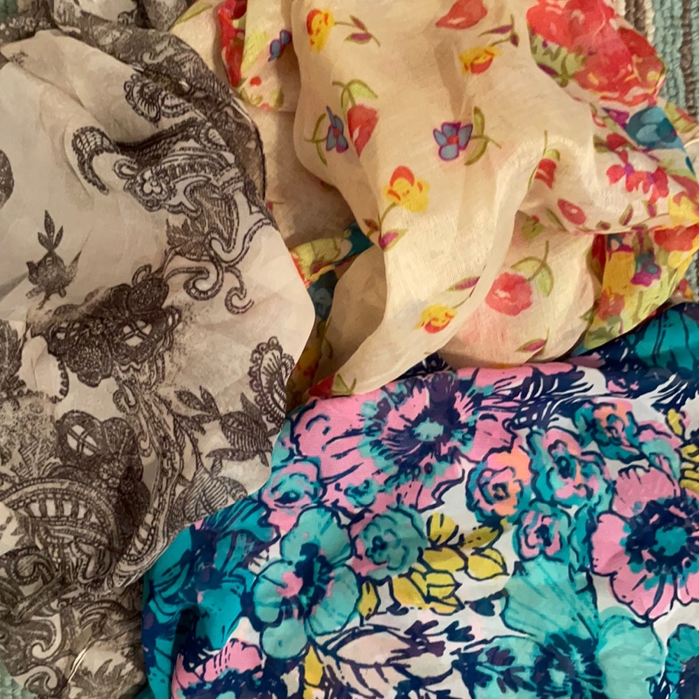 **3** silk scarves!!